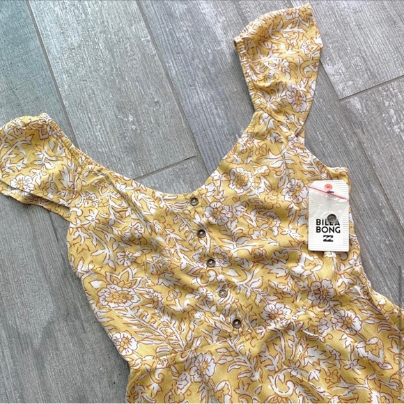 Billabong Yellow Floral Dress - Picture 3 of 9